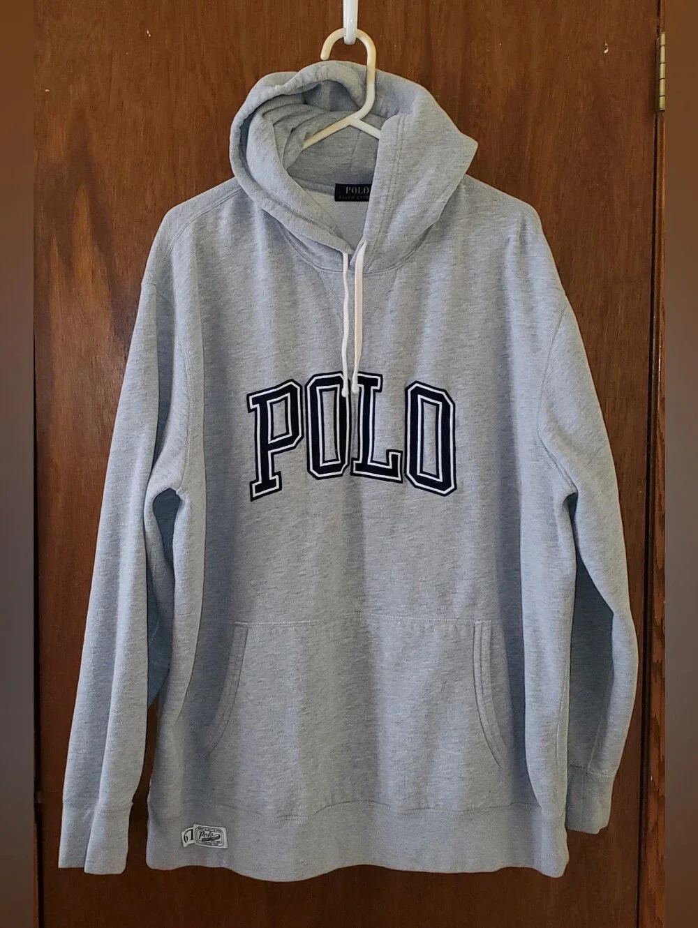 Polo Ralph Lauren Gray Big Logo Hoodie Sz 2xl